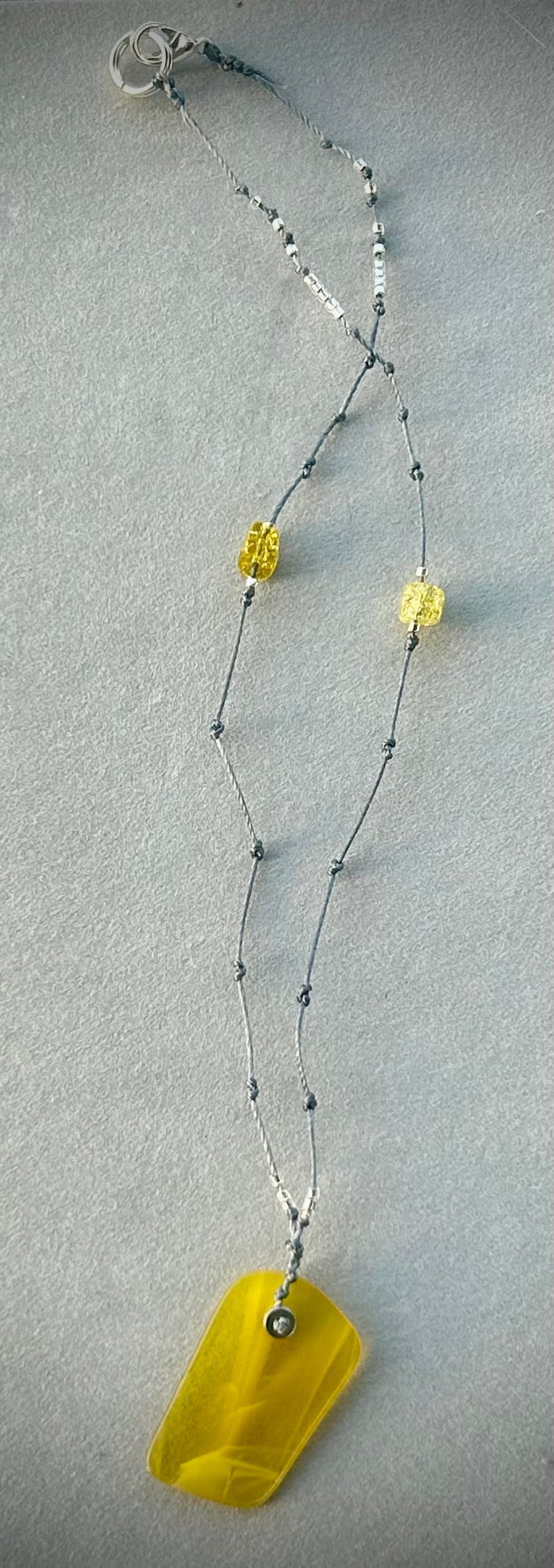 Yellow geometric necklace