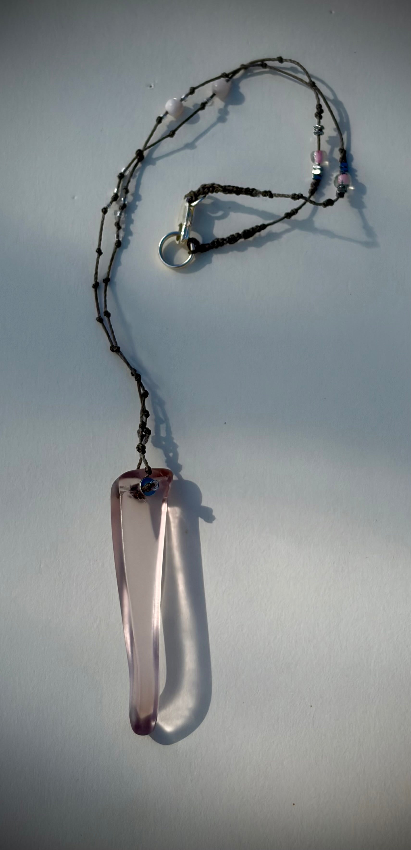 Clear glossy Pink glass