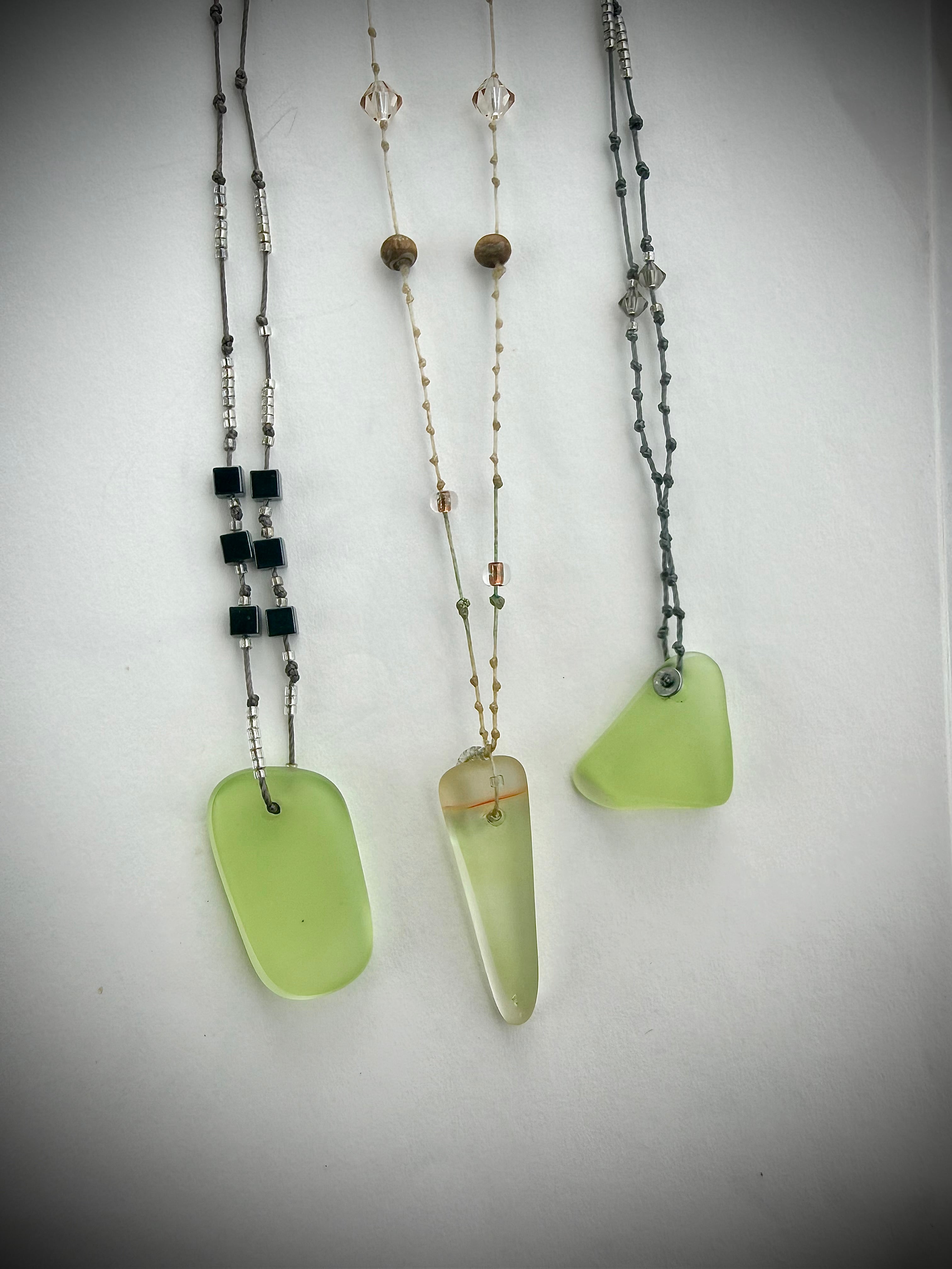 3-of-a-kind ~Glowing Citron necklaces