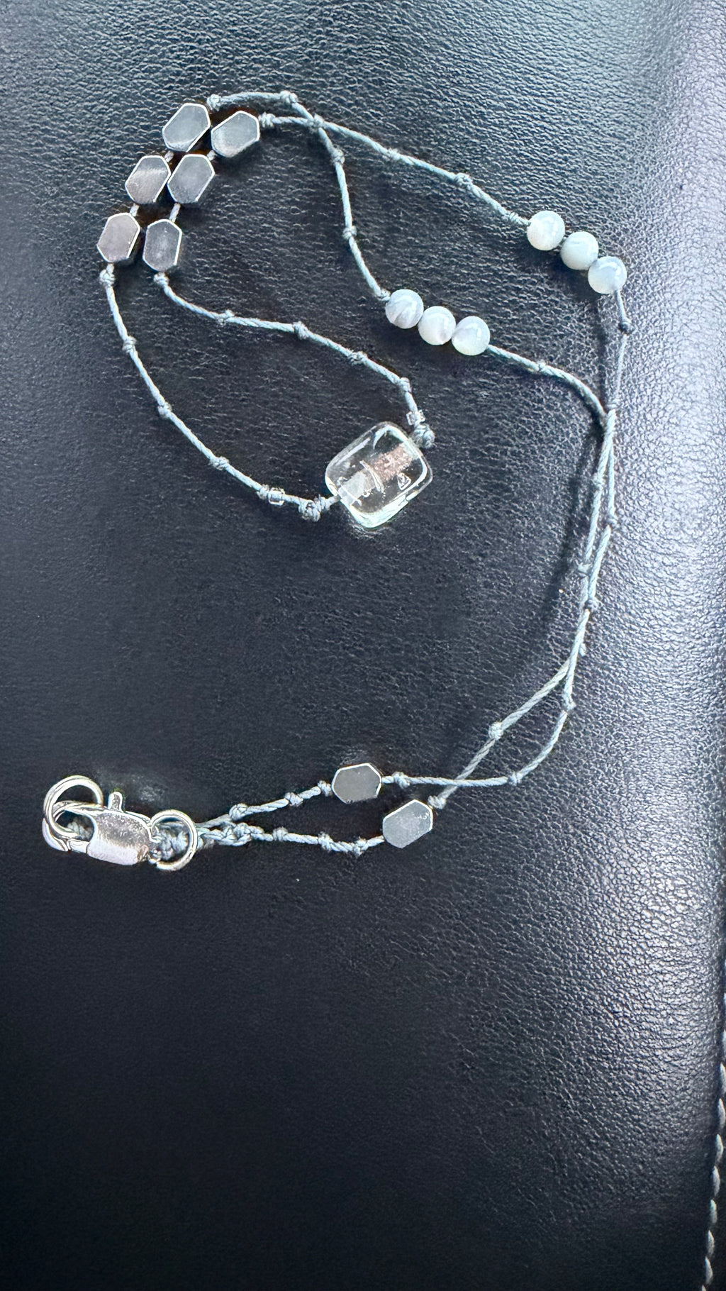 Gemstone /glass necklace