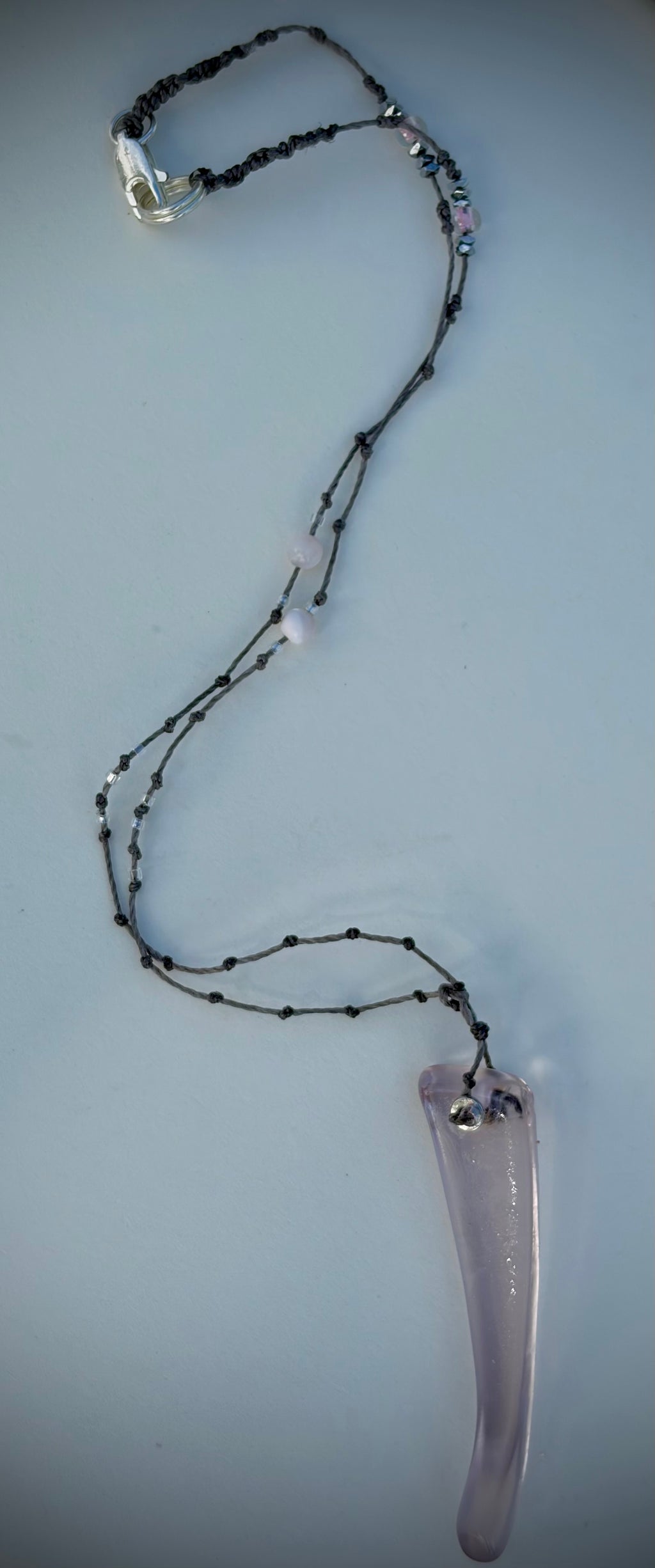 Clear glossy Pink glass