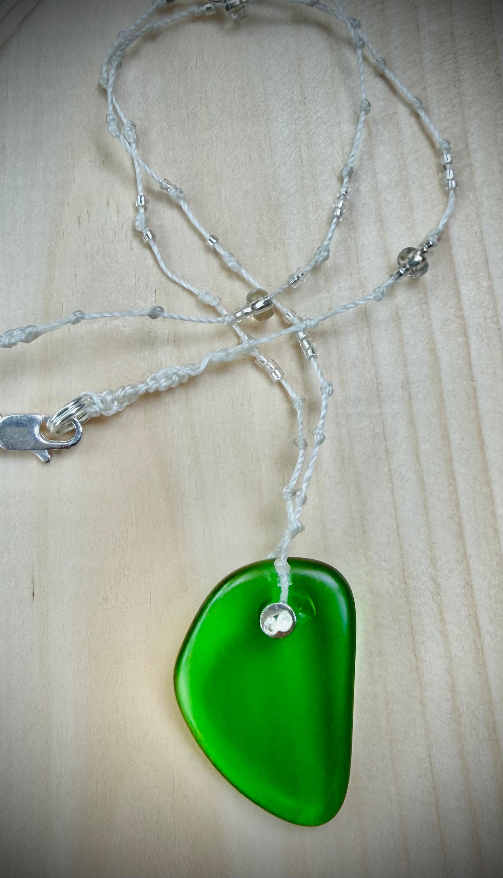 Emerald Green Glass Necklace