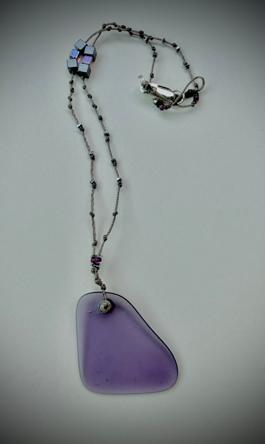 Purple - glass necklace
