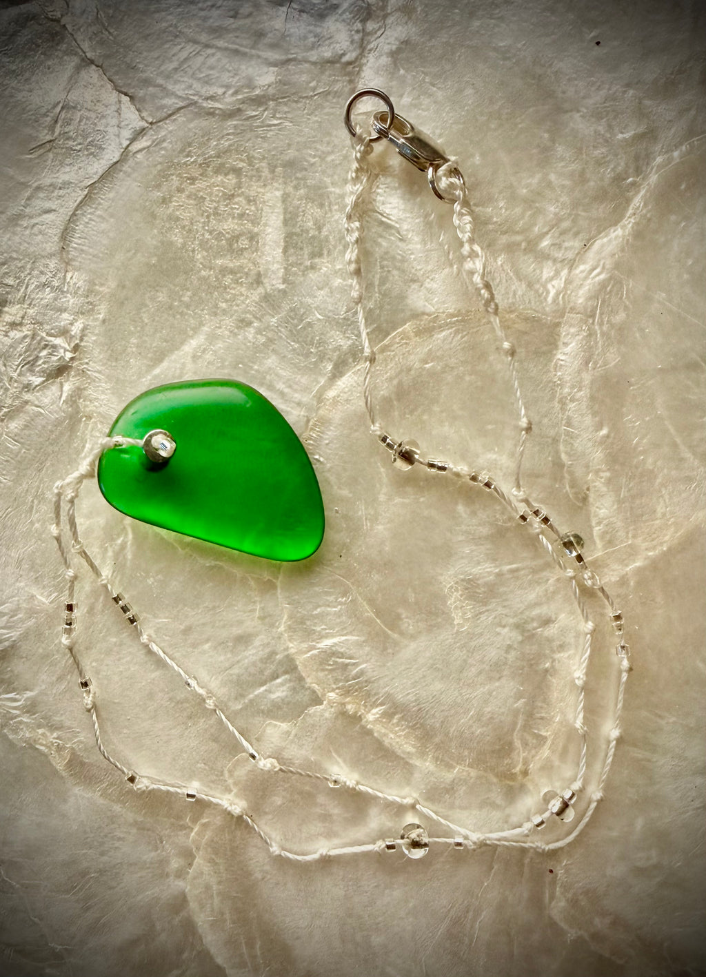 Emerald Green Glass Necklace