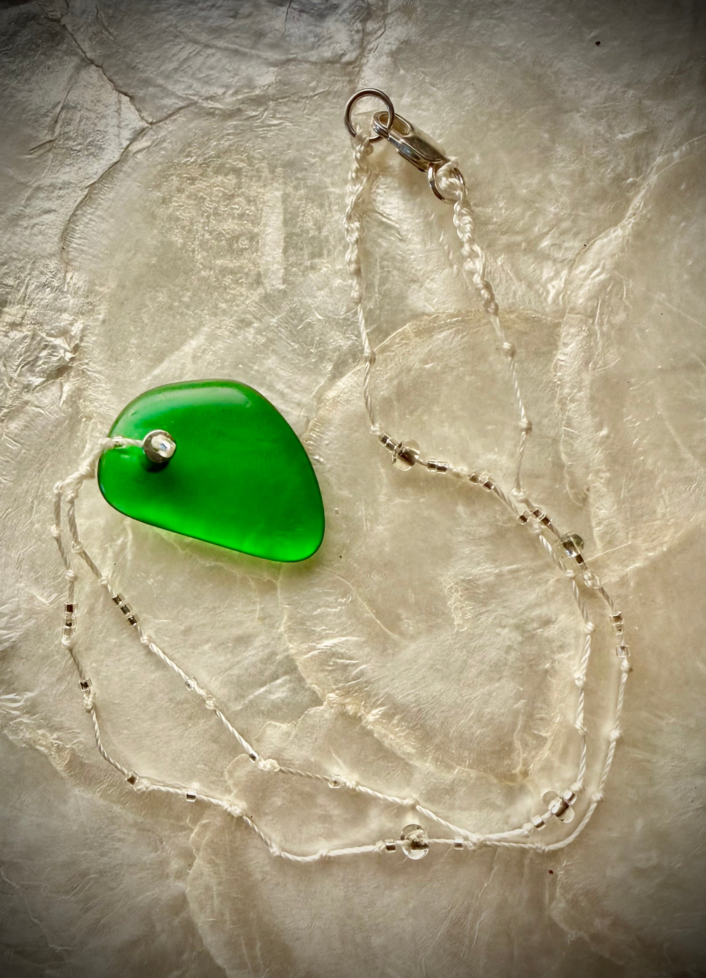 Emerald Green Glass Necklace