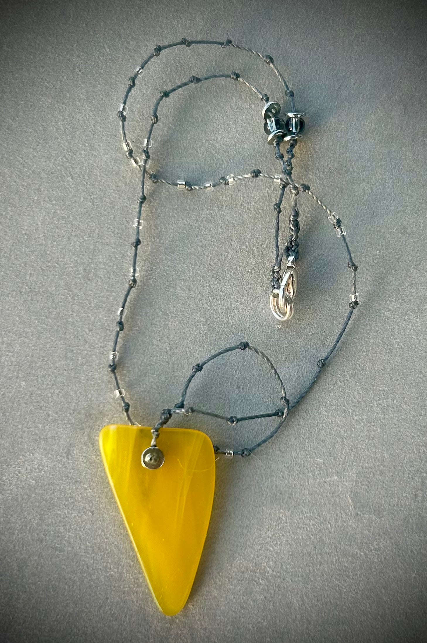 Citron Yellow Glass necklace