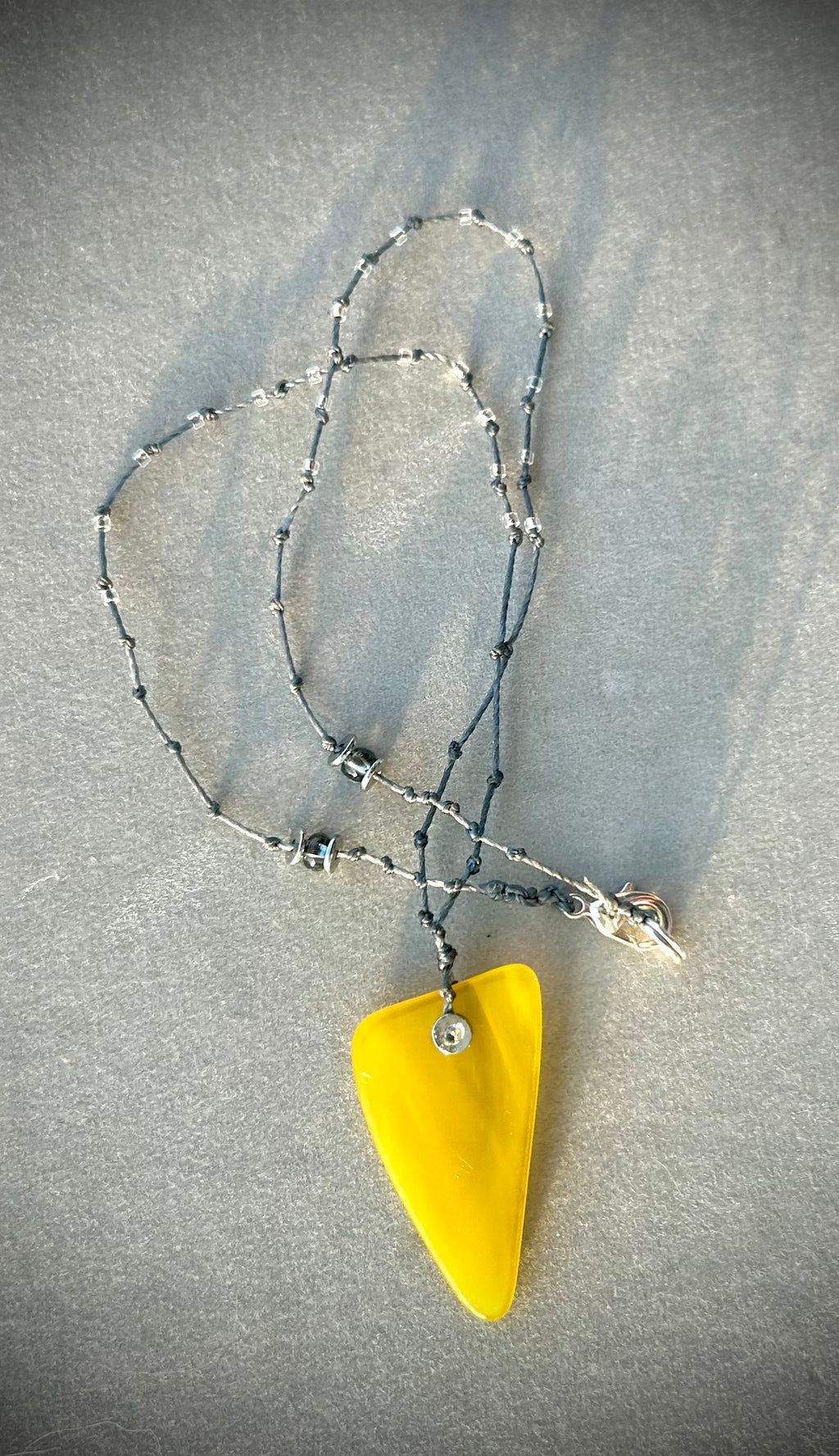 Citron Yellow Glass necklace