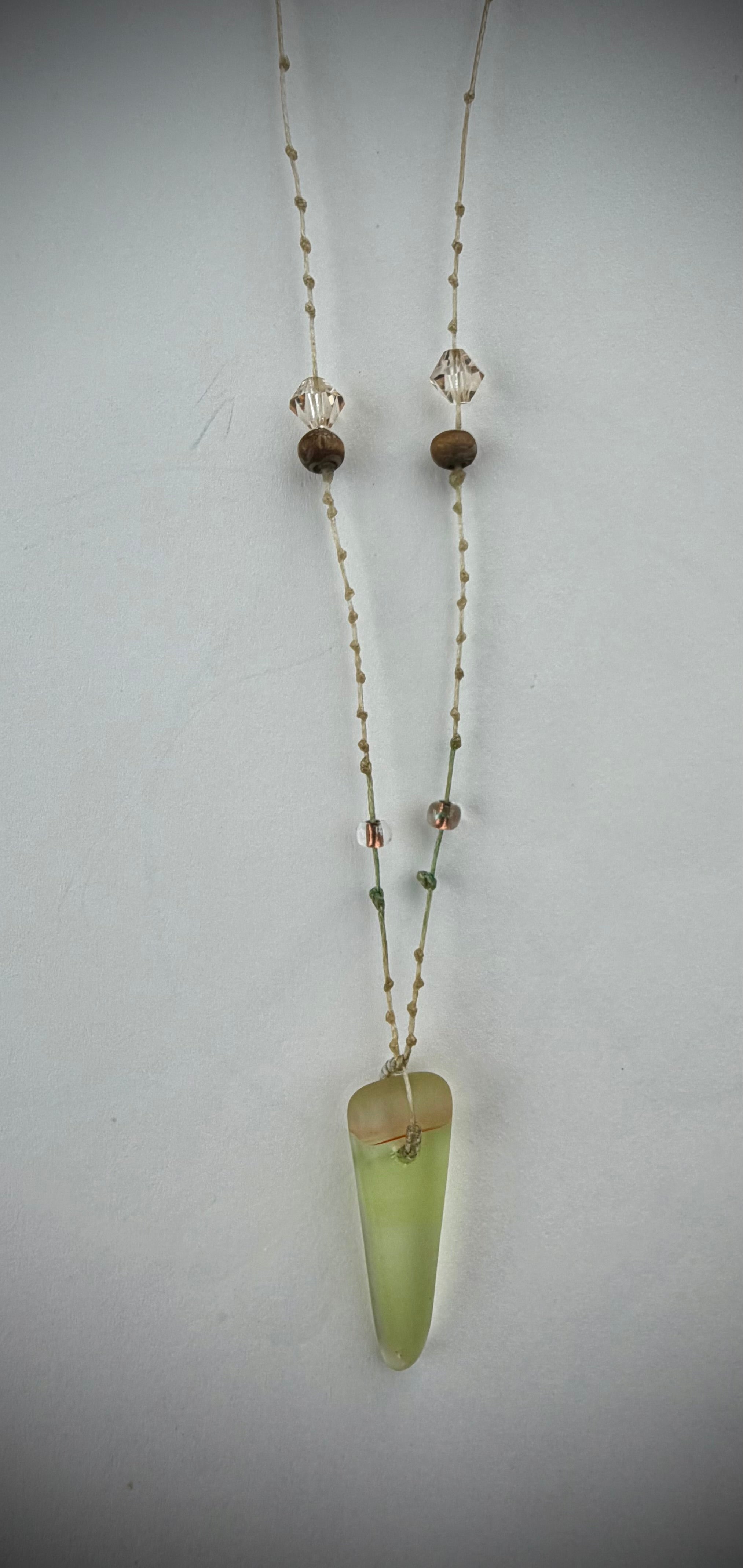 Candy corn - Glass Necklace