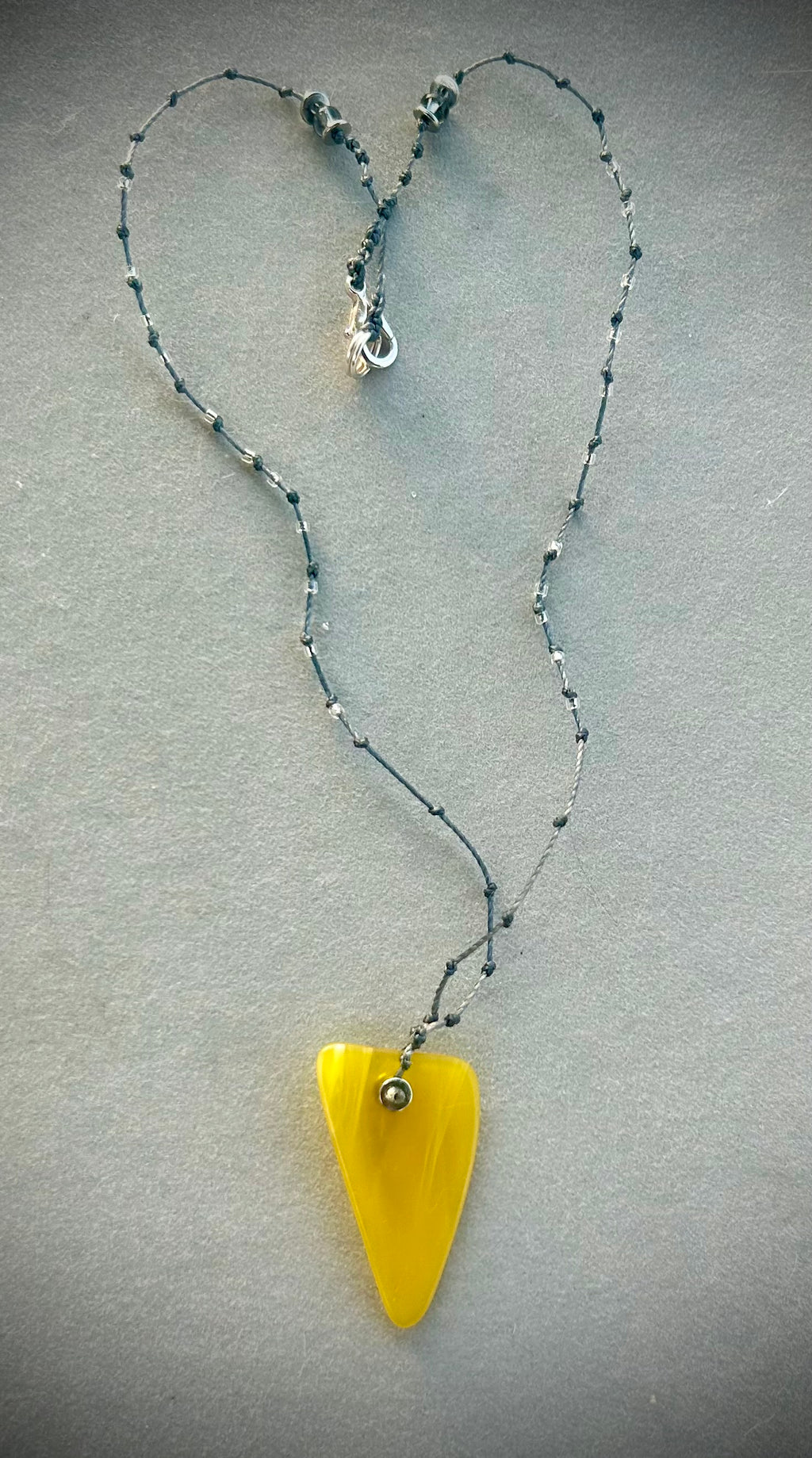 Citron Yellow Glass necklace