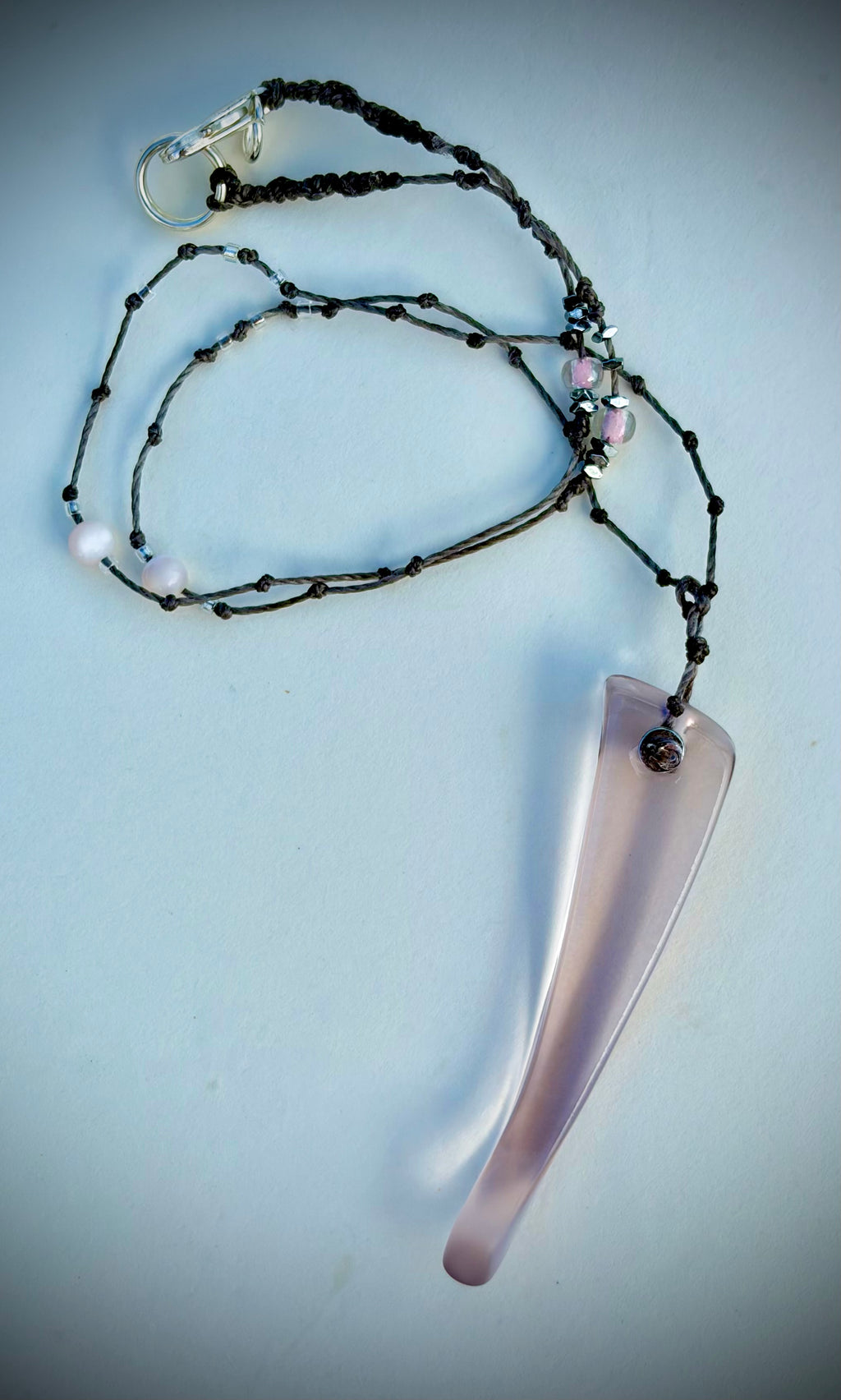 Clear glossy Pink glass