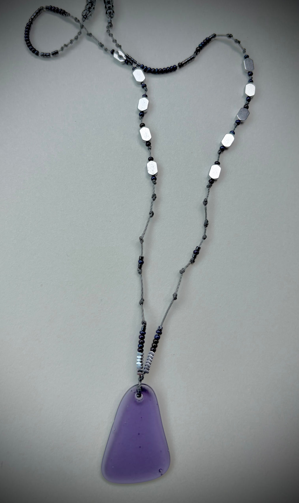 Purple Glass Beach Necklace