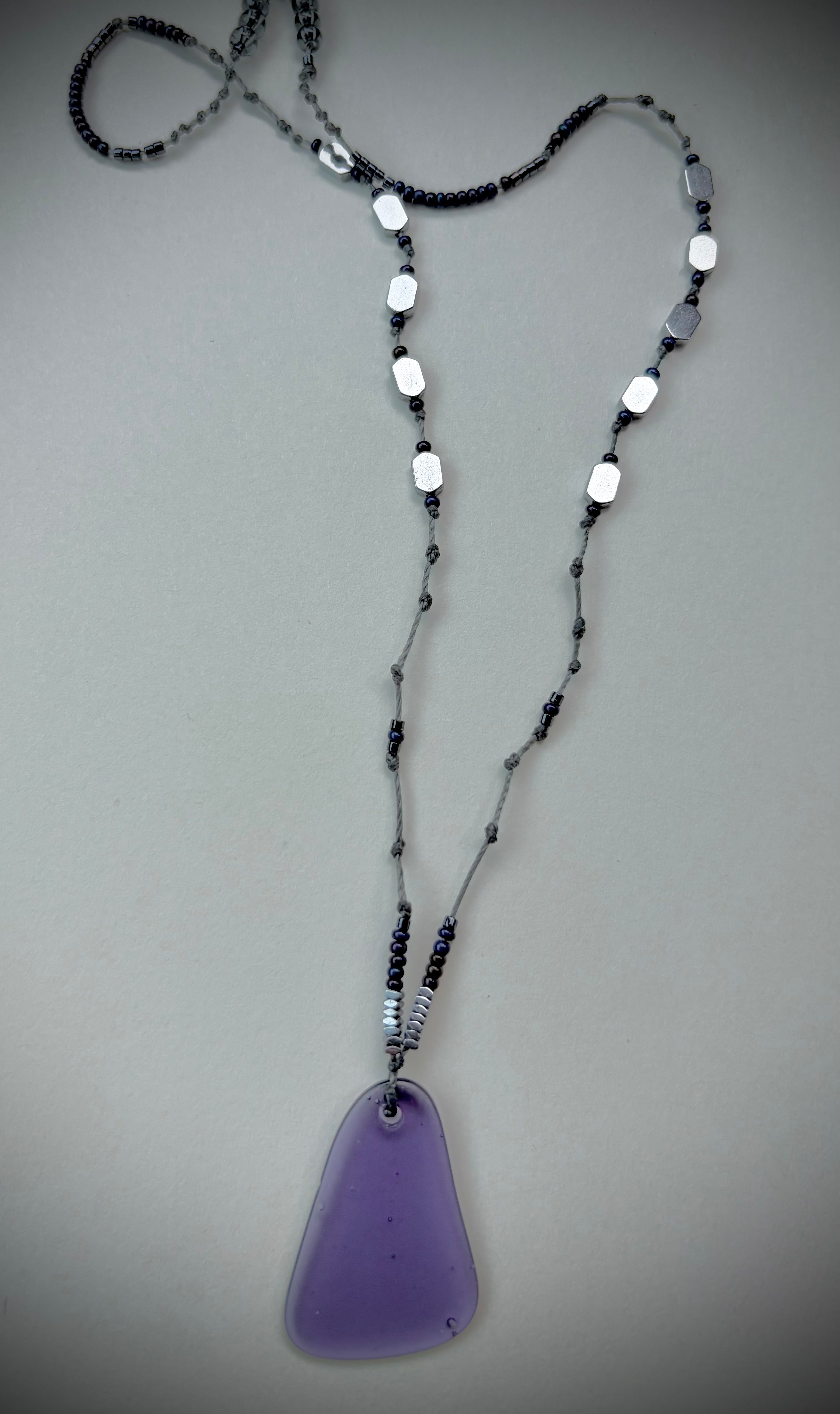 Purple Glass Beach Necklace