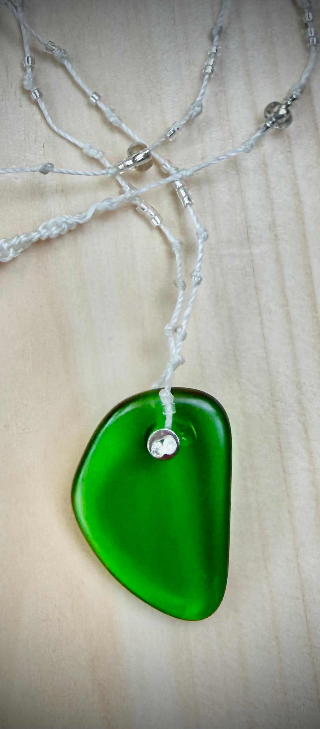 Emerald Green Glass Necklace
