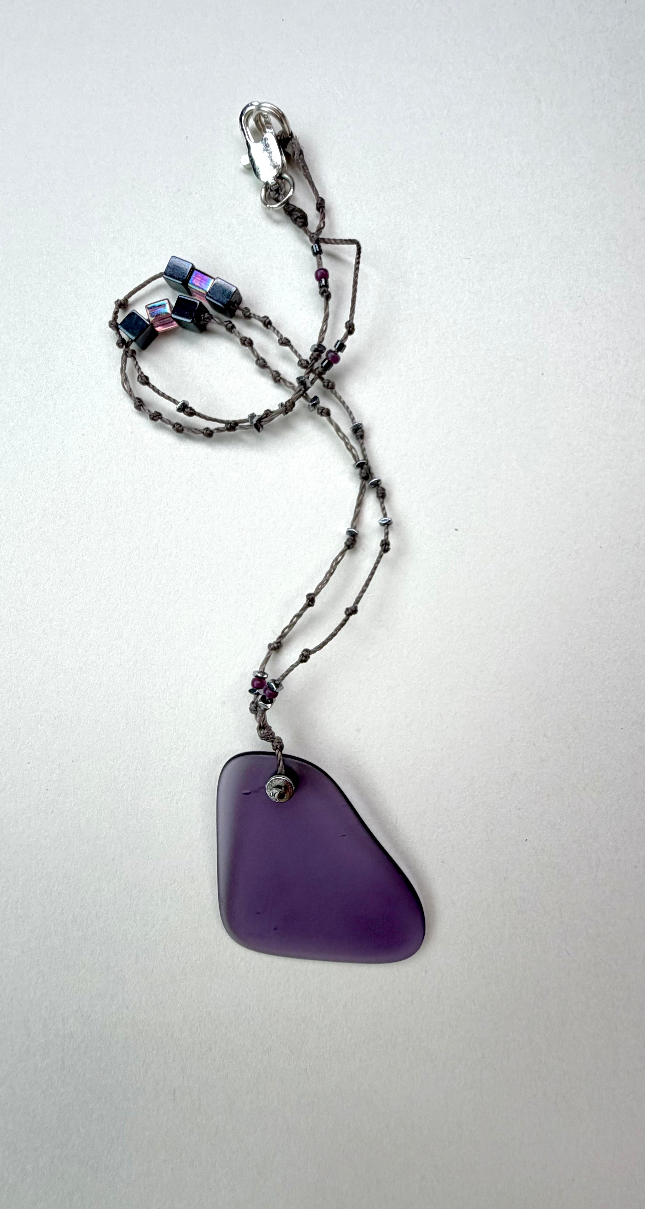 Purple - glass necklace