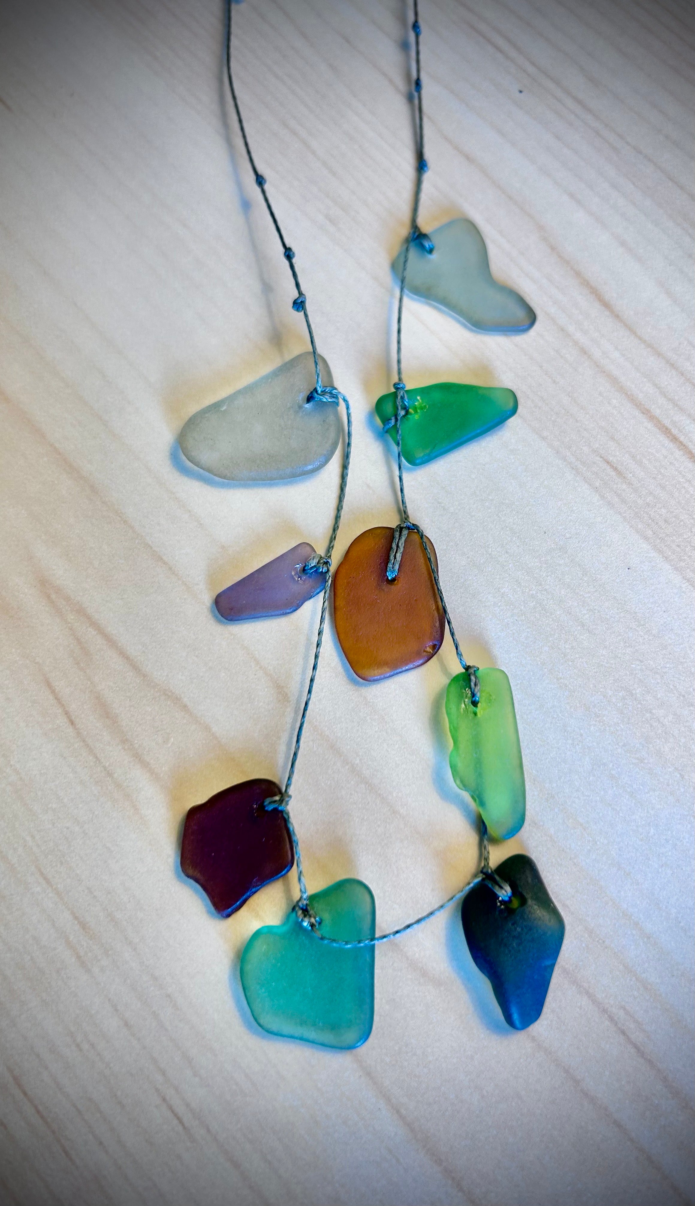 Sea glass colors necklace
