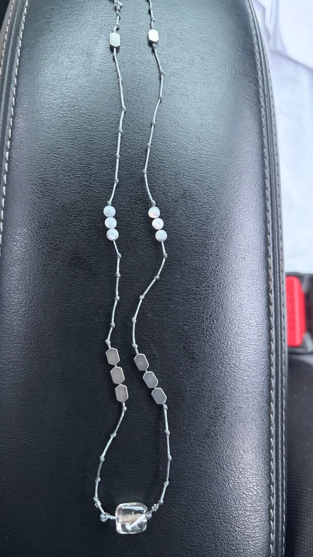 Gemstone /glass necklace