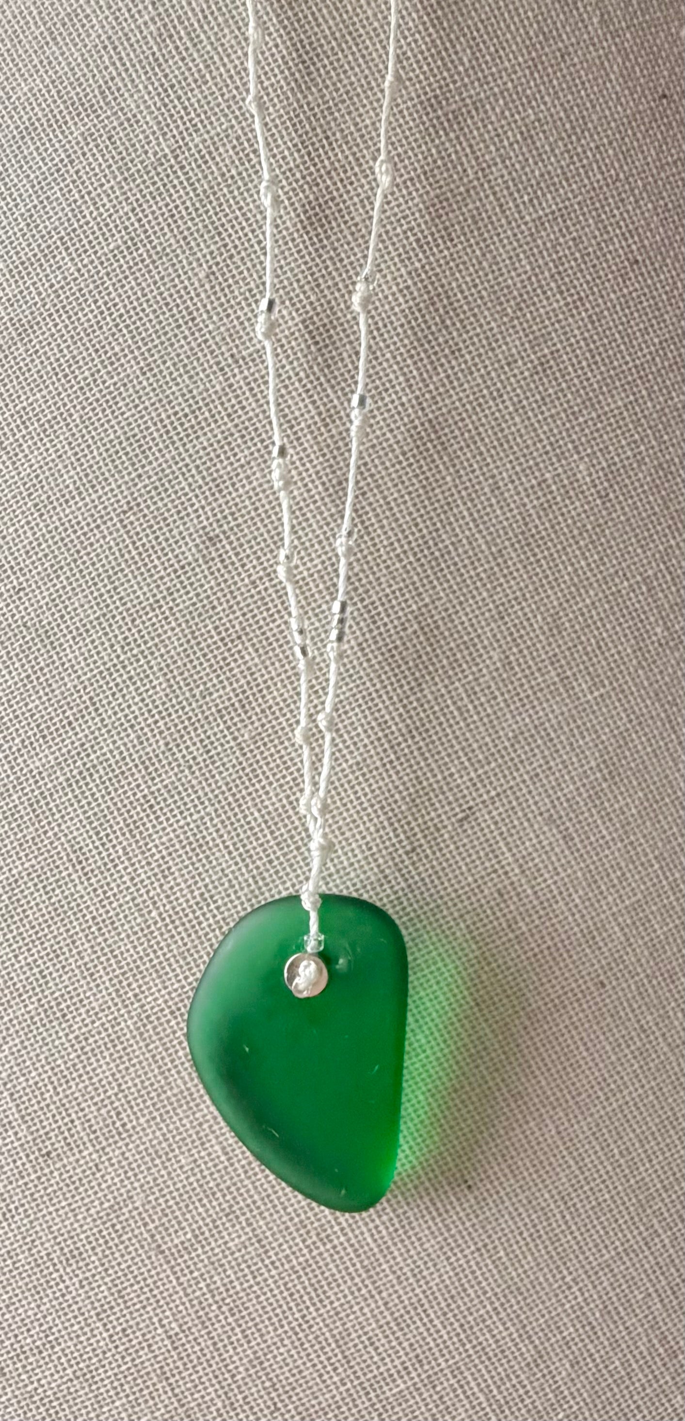 Emerald Green Glass Necklace