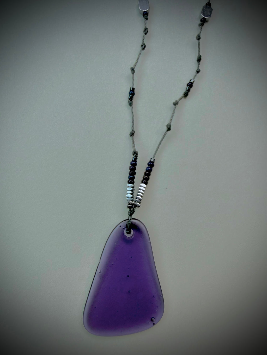 Purple Glass Beach Necklace