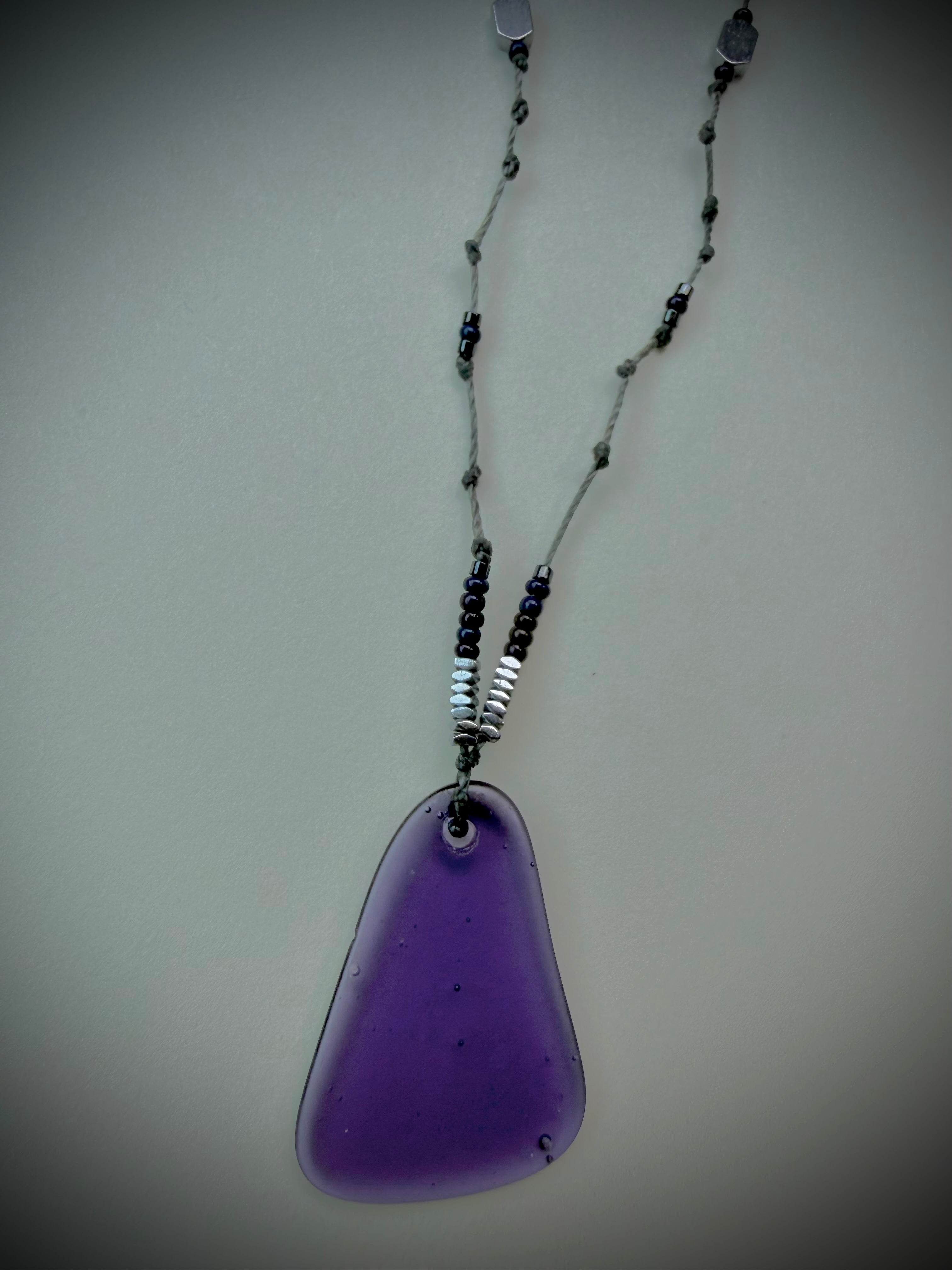 Purple Glass Beach Necklace